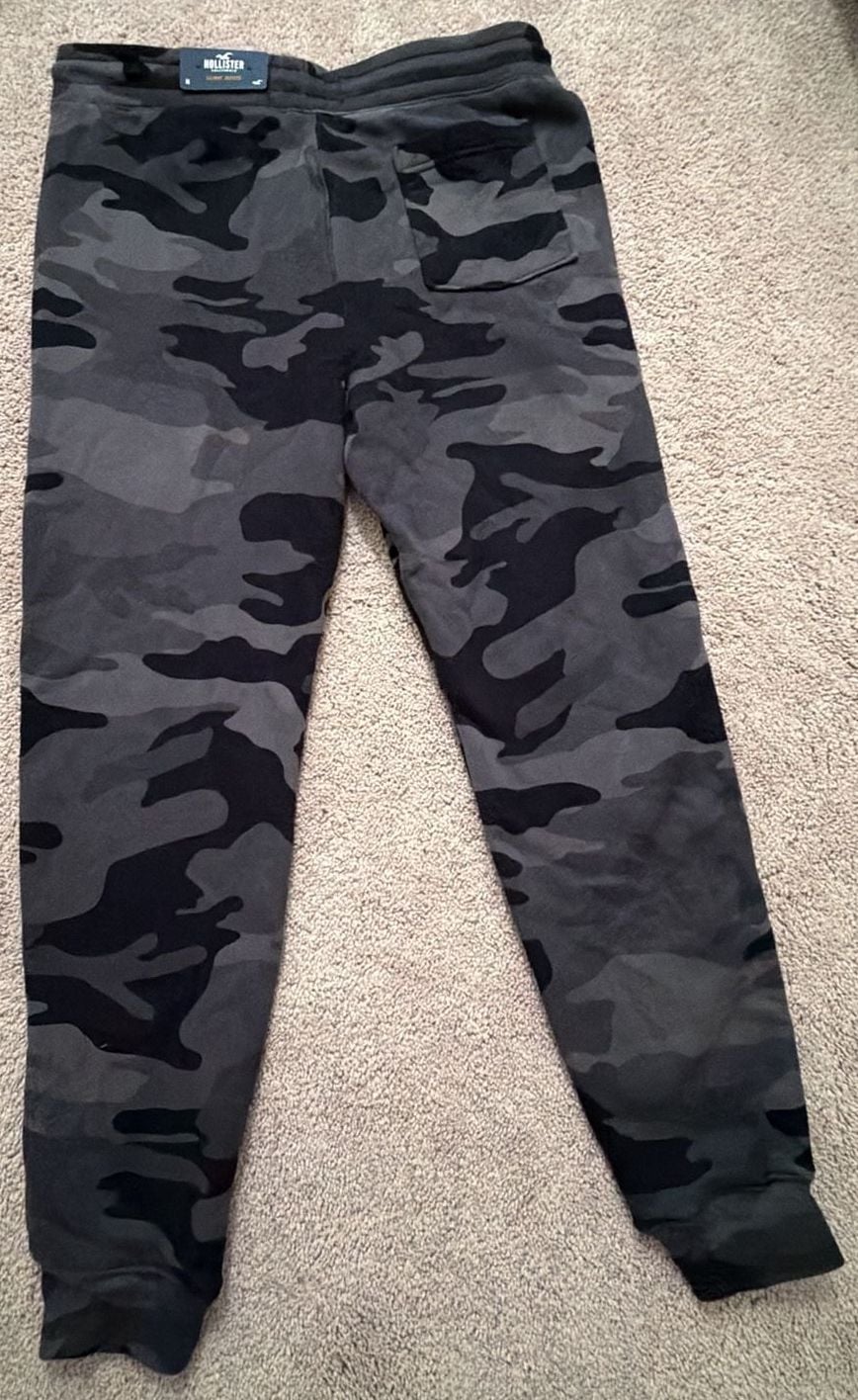 Hollister California Skinny Jogger Gray Black Camo Sweatpants Medium 7