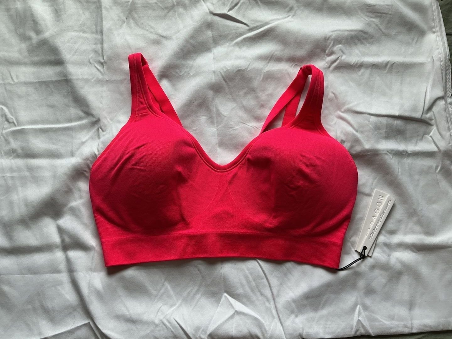 NWT Paragon Gym Brat Padded Contour Sports Bra Medium Hot Pink 2