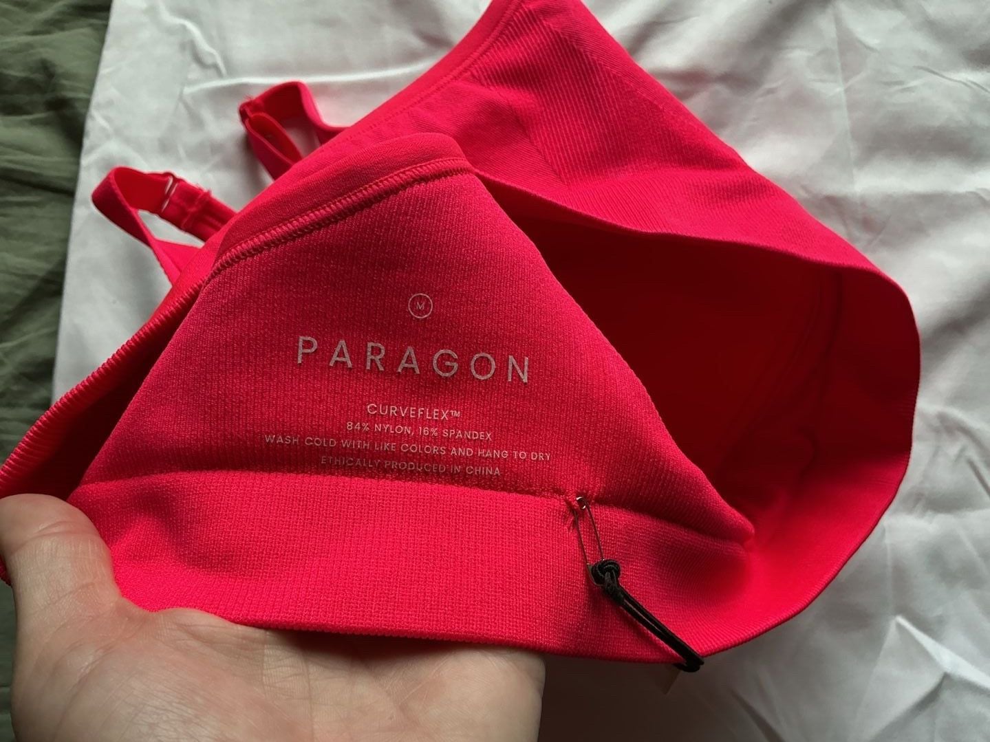 NWT Paragon Gym Brat Padded Contour Sports Bra Medium Hot Pink 4