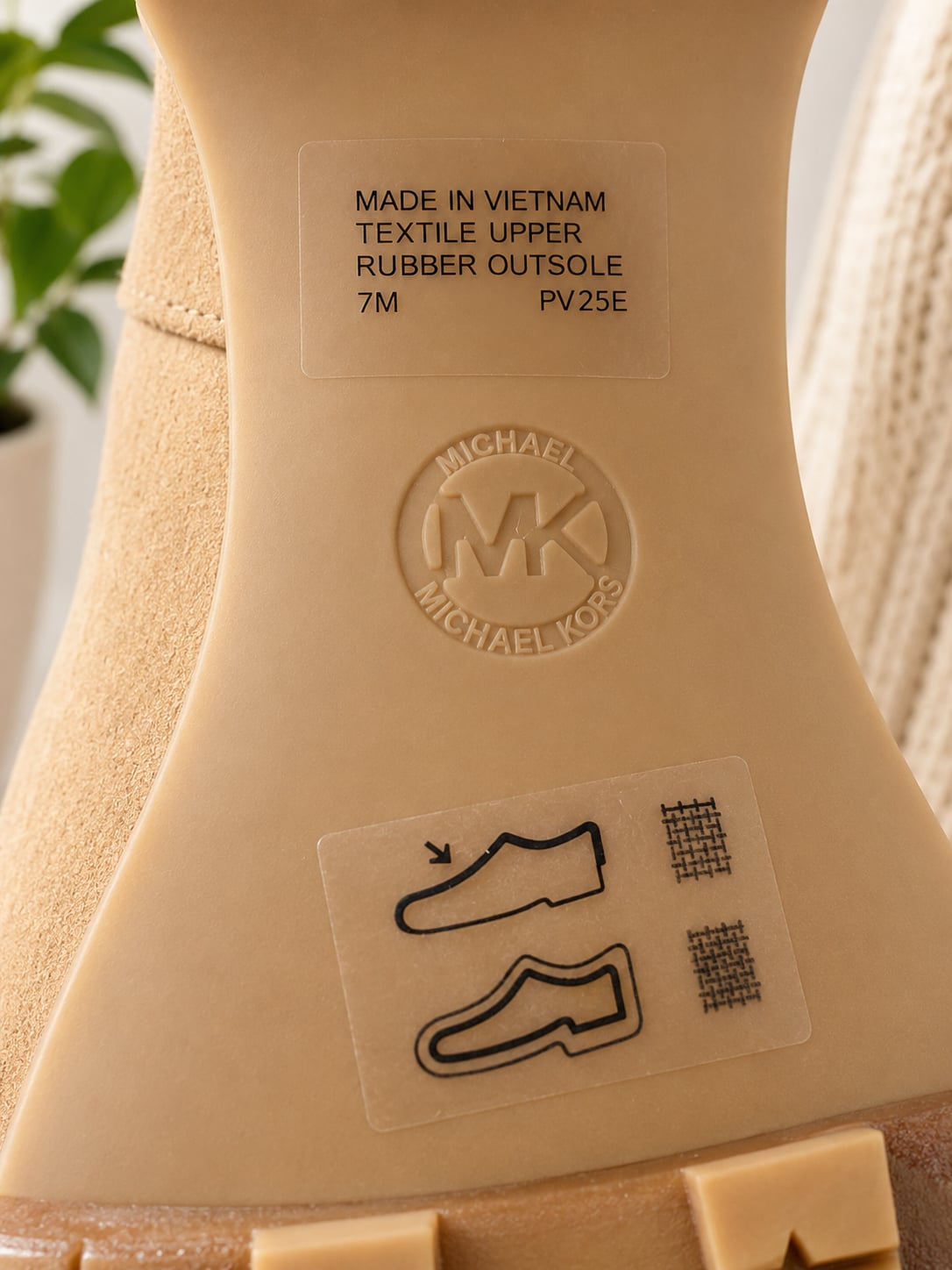 Michael Kors Culver Embellished Sherpa Lace-Up Boots in Tan Gold 8