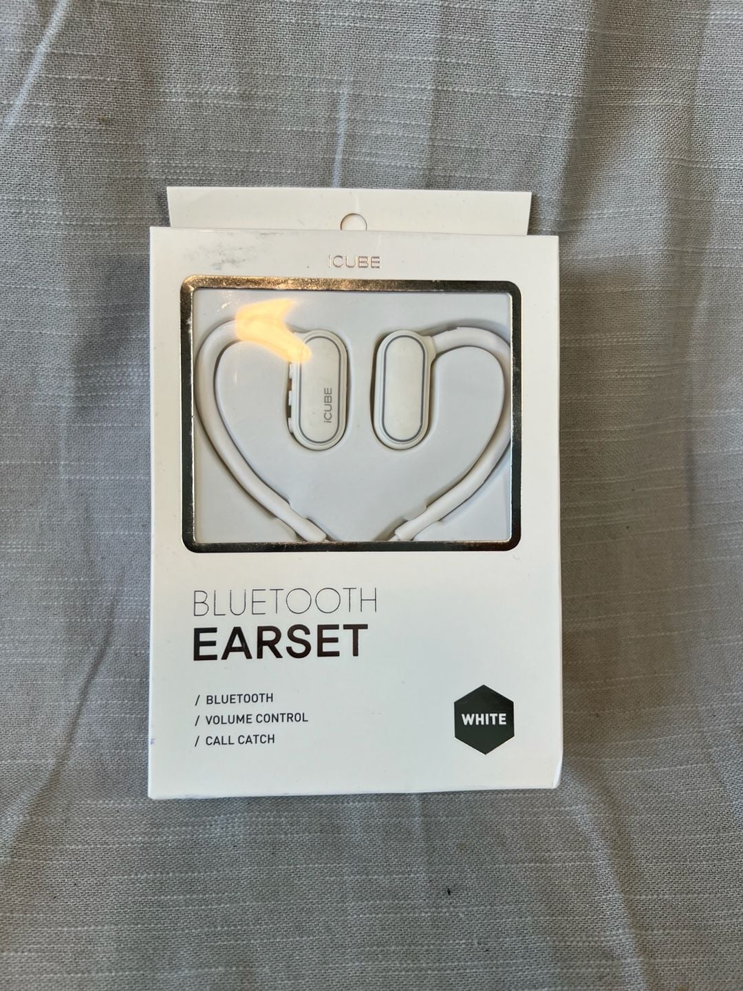 iCube Bluetooth Earset Wireless Sports Earphones White 1