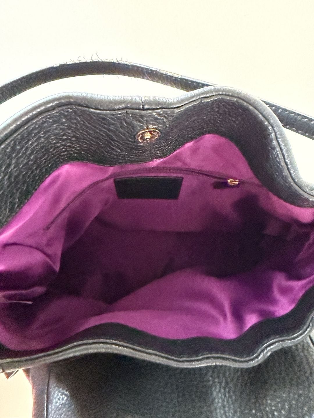 Coach Madison Phoebe Black Peppled Leather Shoulder Bag Hobo 9