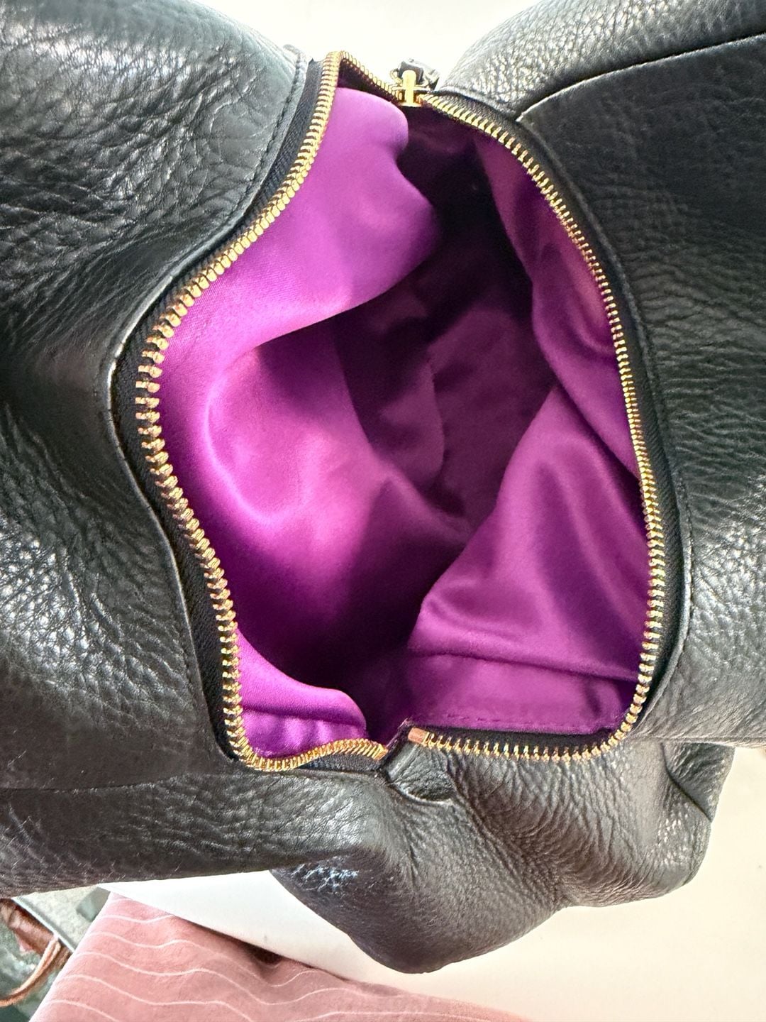 Coach Madison Phoebe Black Peppled Leather Shoulder Bag Hobo 11