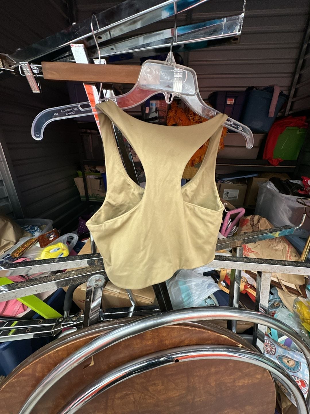 Girlfriend Collective Beige Recycled Polyester Spandex Athletic Tank Top Size M 4
