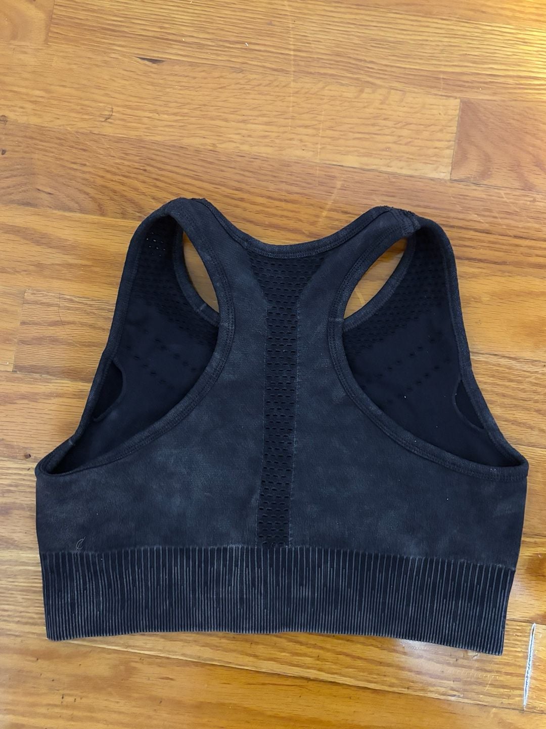 Active Domino Fashion Charcoal Acid Wash Seamless Sports Bra Medium M 4