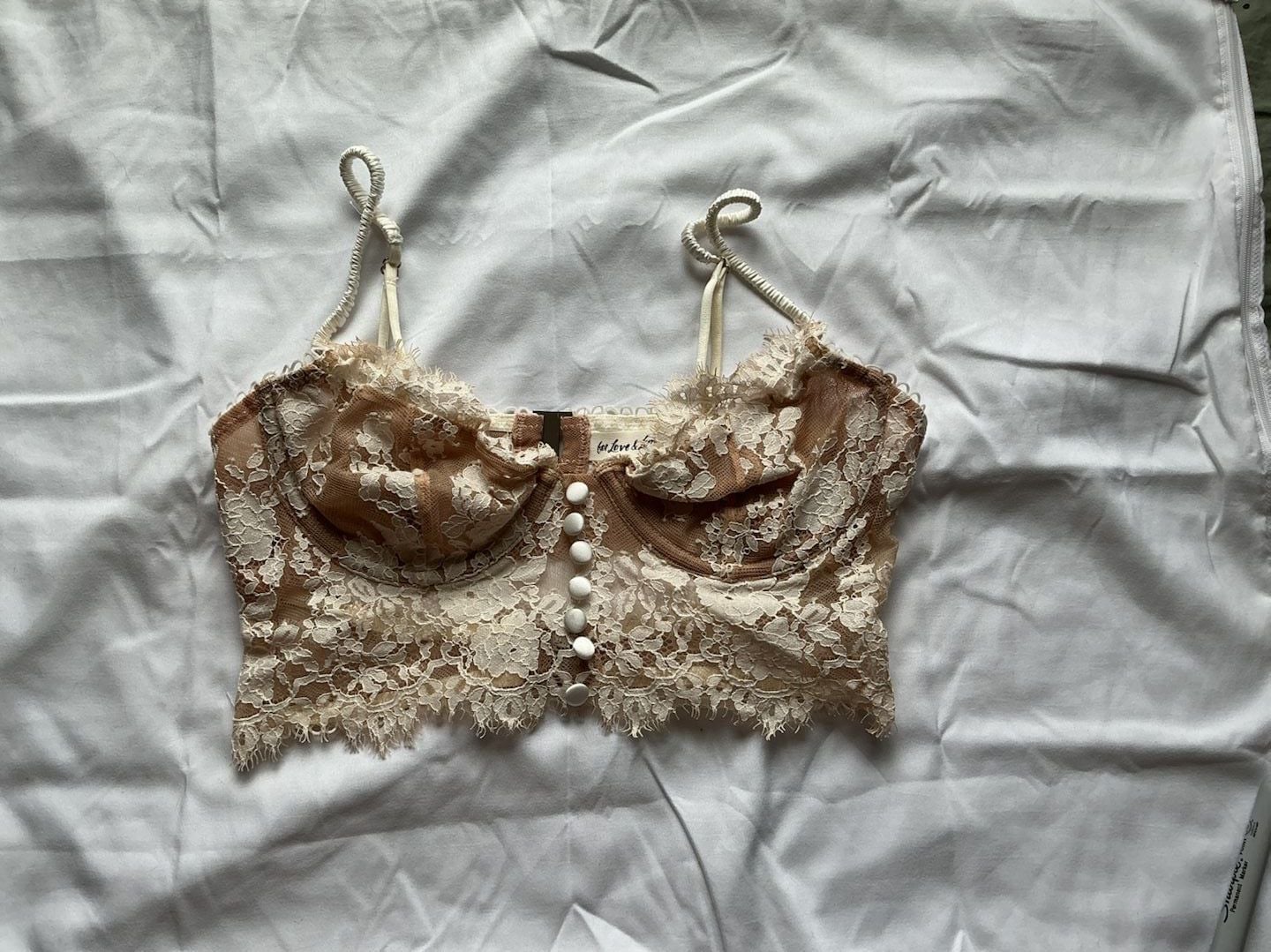 NWOT For Love & Lemons Faye Lace Underwire Bustier Bra Small 2