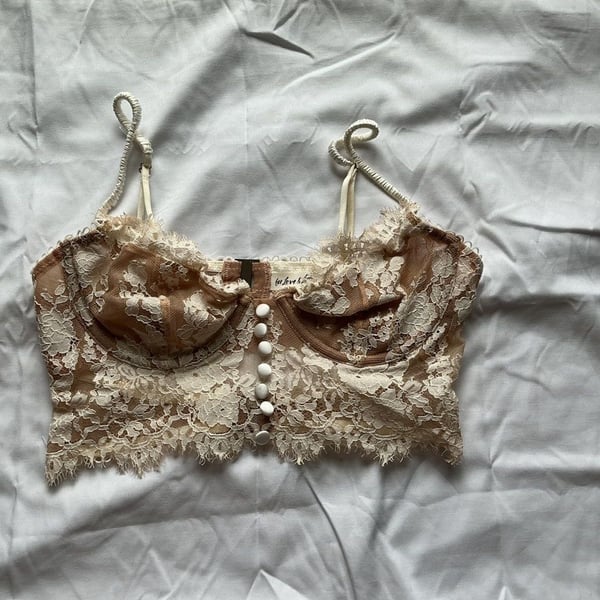 NWOT For Love & Lemons Faye Lace Underwire Bustier Bra Small