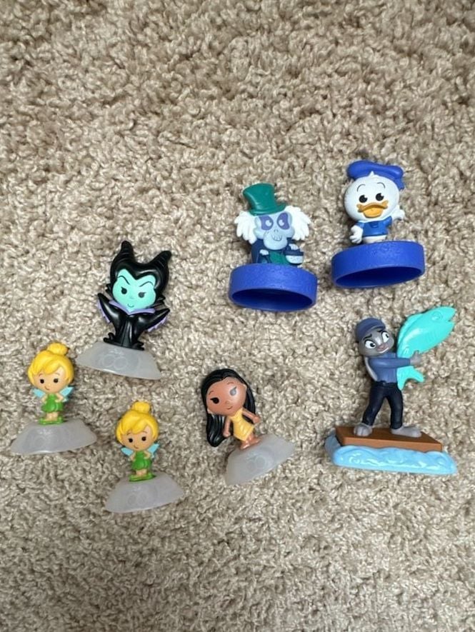 Lot of 7 McDonald's Disney 100th Anniversary & Disneyland 70 Happy Meal Mini Figures 1