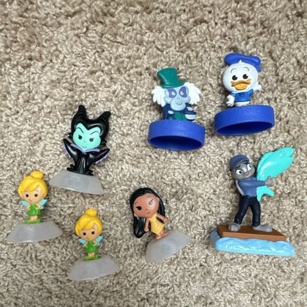 Lot of 7 McDonald's Disney 100th Anniversary & Disneyland 70 Happy Meal Mini Figures