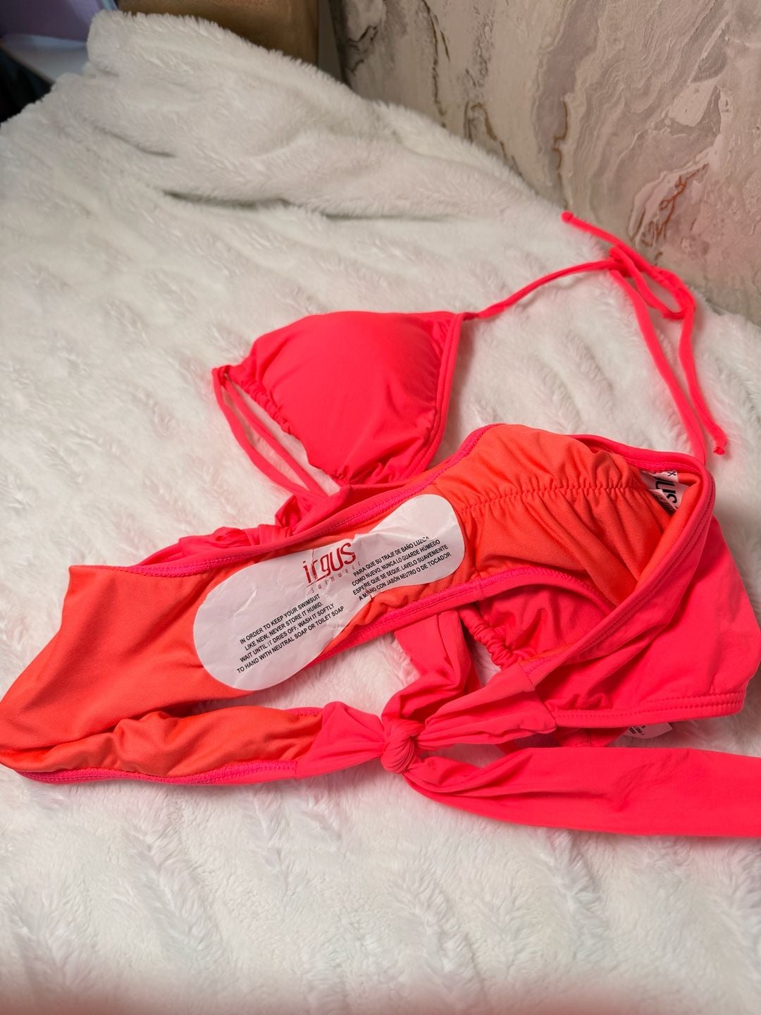 Irgus Swimwear Orange Naranja Bikini Set Size large 8