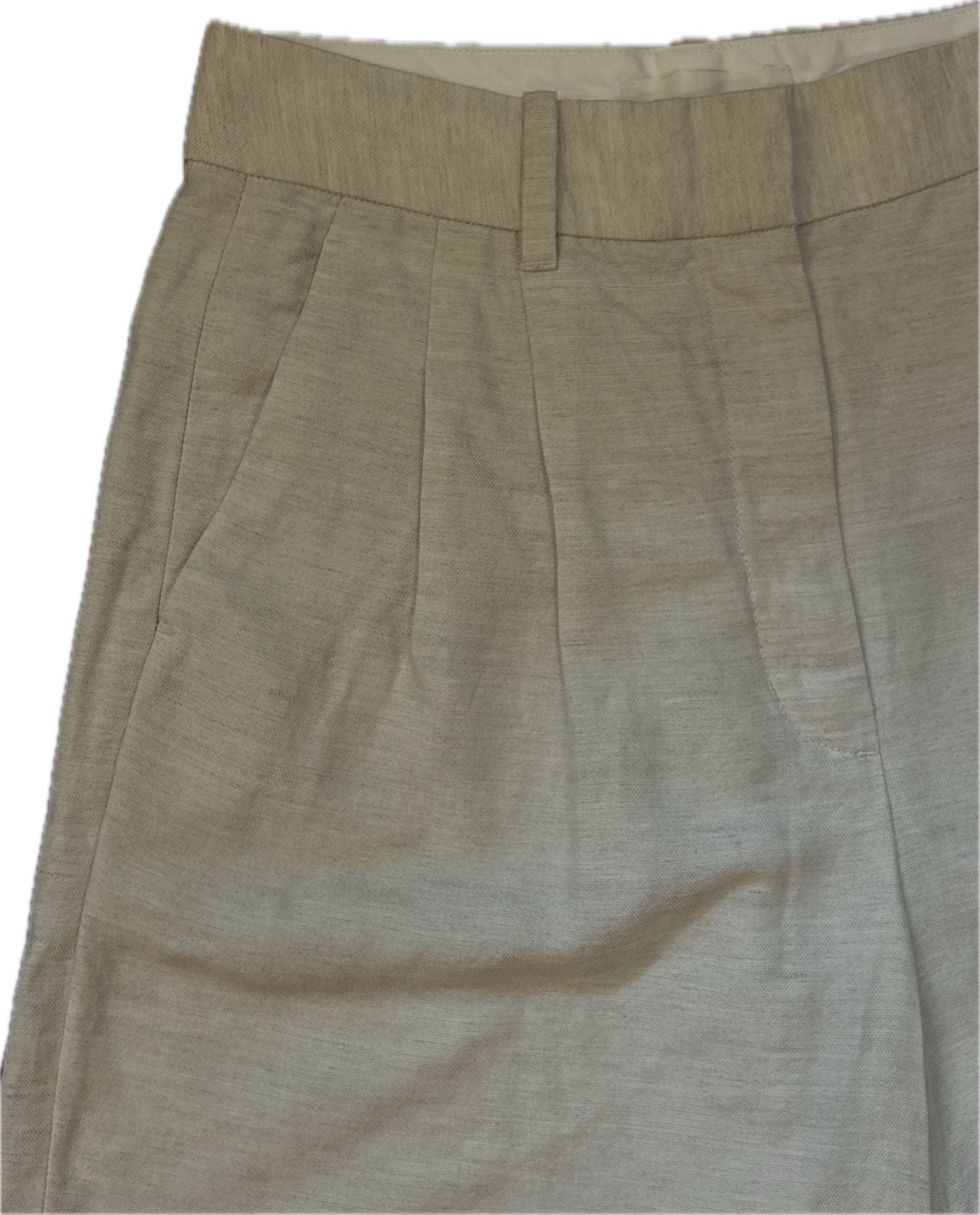 Wilfred Aritzia Linen The Effortless Pant Cropped Beige Quiet Luxury Office 4