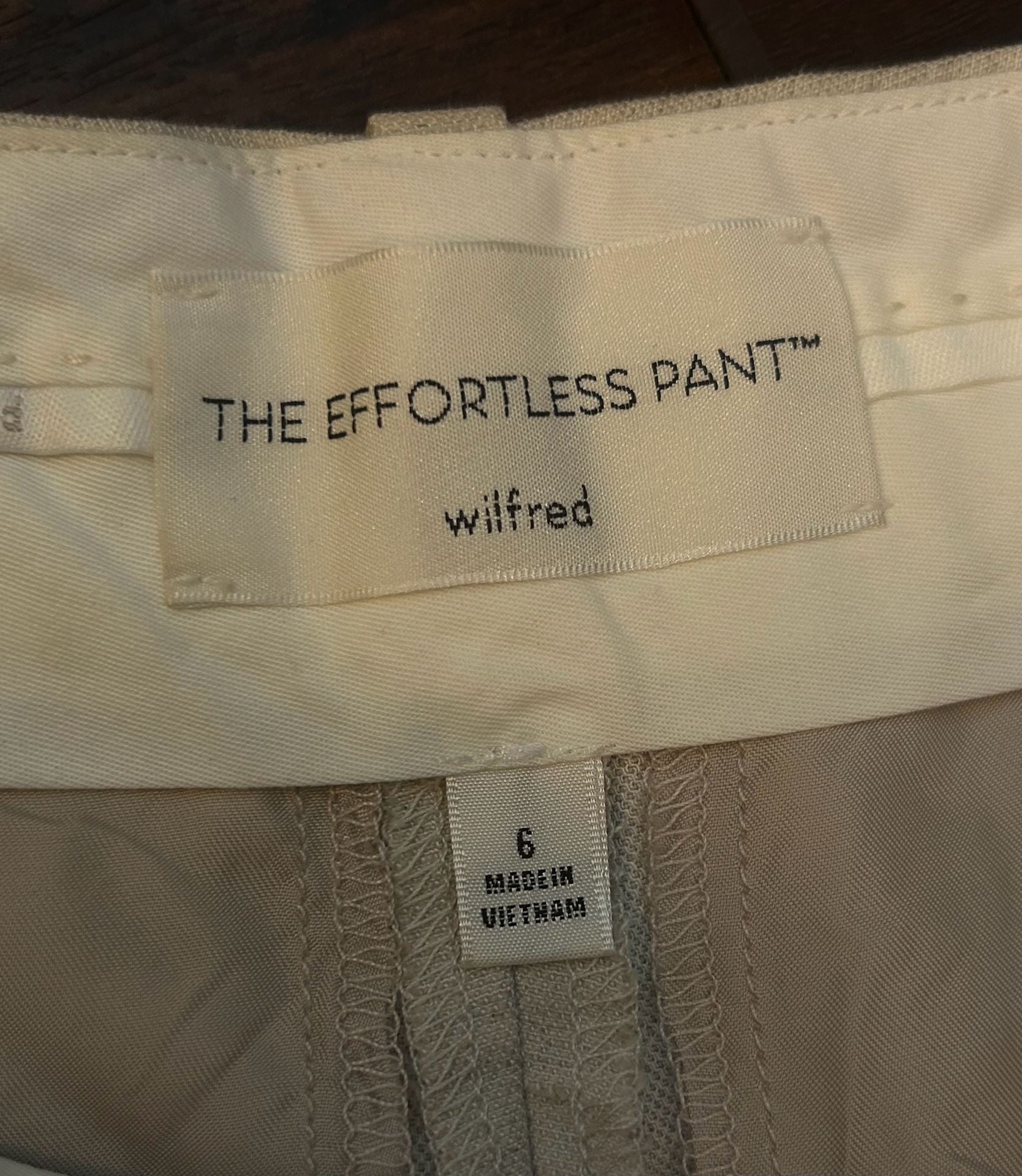 Wilfred Aritzia Linen The Effortless Pant Cropped Beige Quiet Luxury Office 6