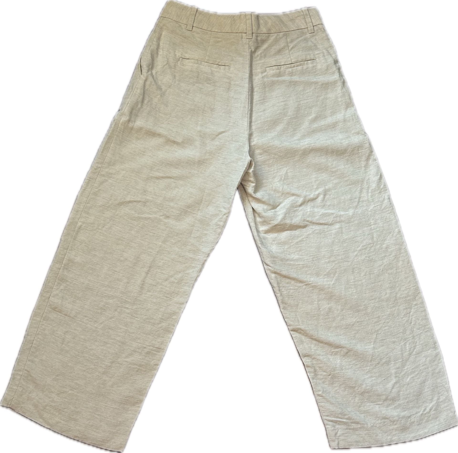 Wilfred Aritzia Linen The Effortless Pant Cropped Beige Quiet Luxury Office 7