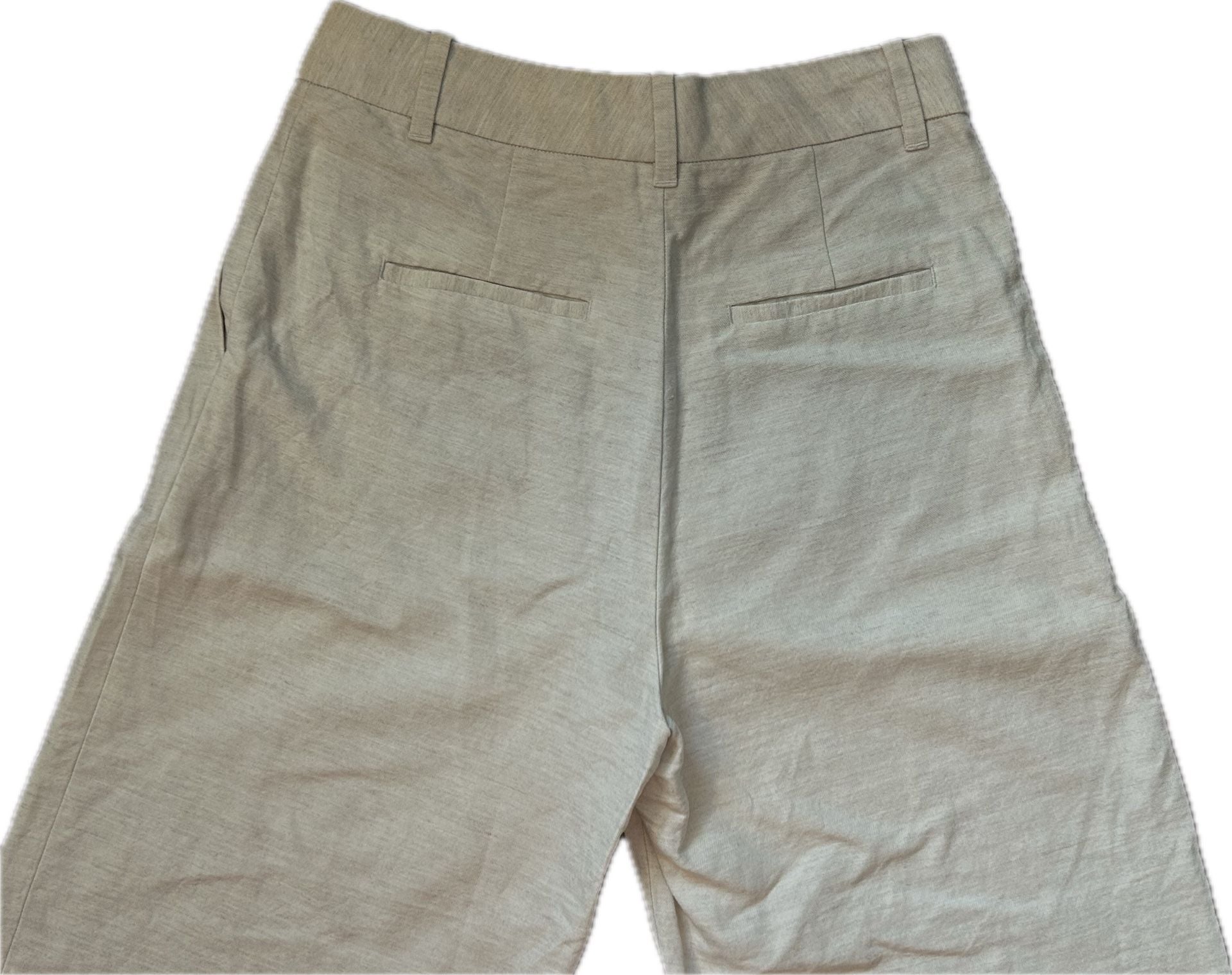Wilfred Aritzia Linen The Effortless Pant Cropped Beige Quiet Luxury Office 8