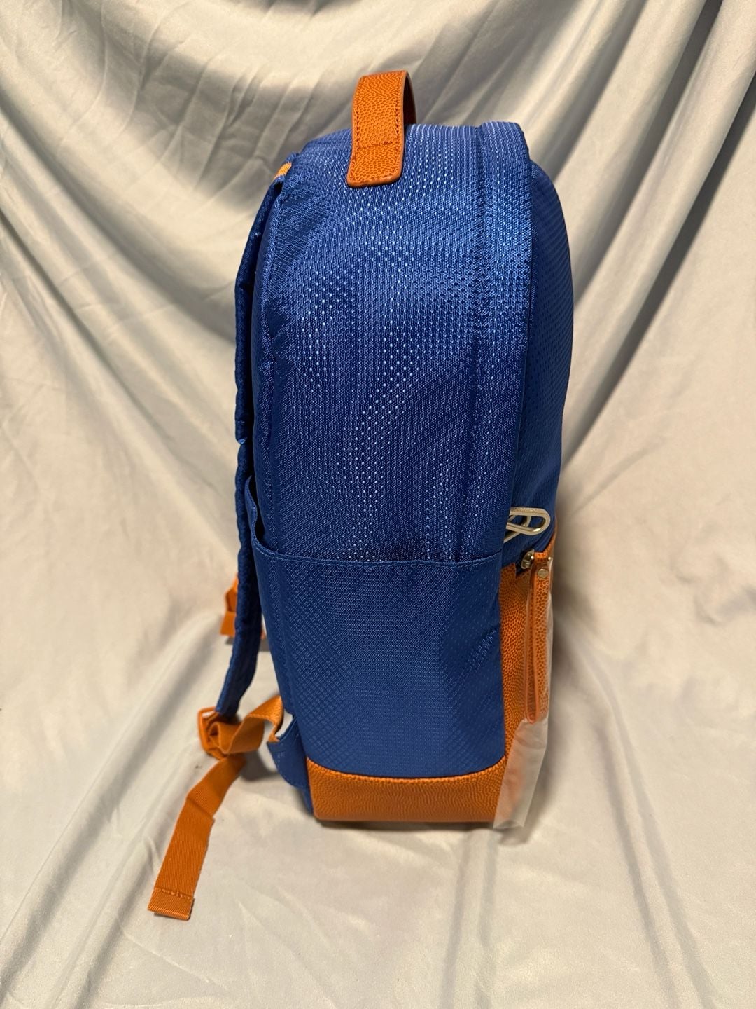 Calvin Klein Blue and Orange Basketball Textures Backpack with CK Logo 7