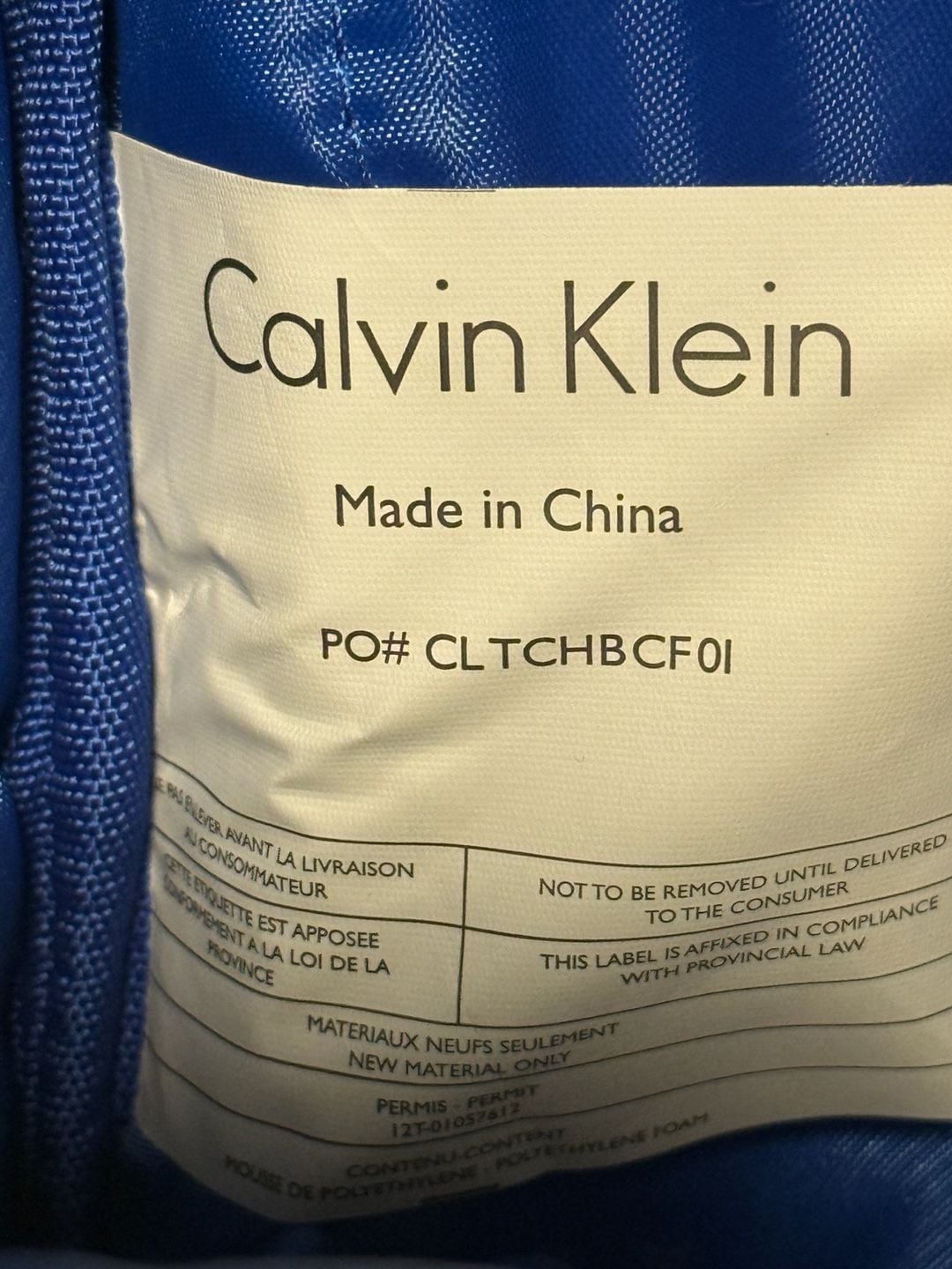 Calvin Klein Blue and Orange Basketball Textures Backpack with CK Logo 10