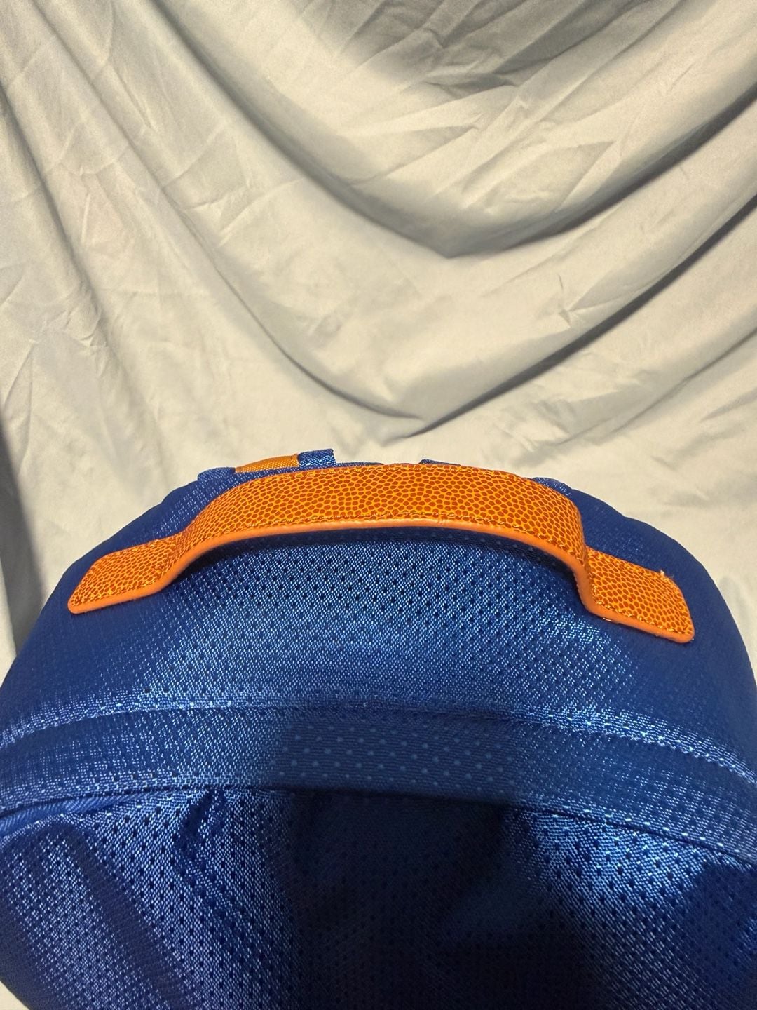 Calvin Klein Blue and Orange Basketball Textures Backpack with CK Logo 11