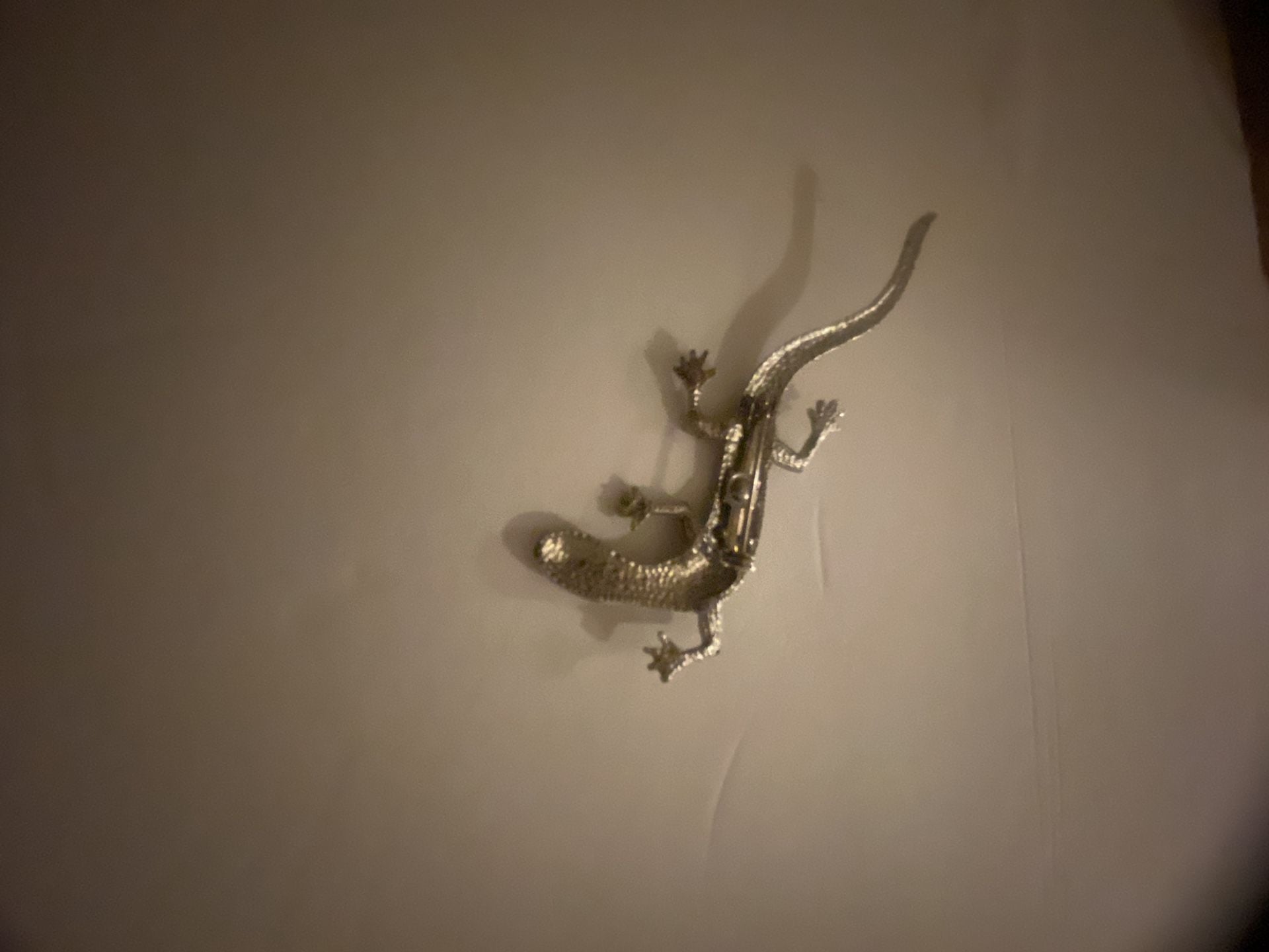 STERLING SILVER 925 MARCASITE LIZARD PIN/ BROOCH SIGNED KC 3