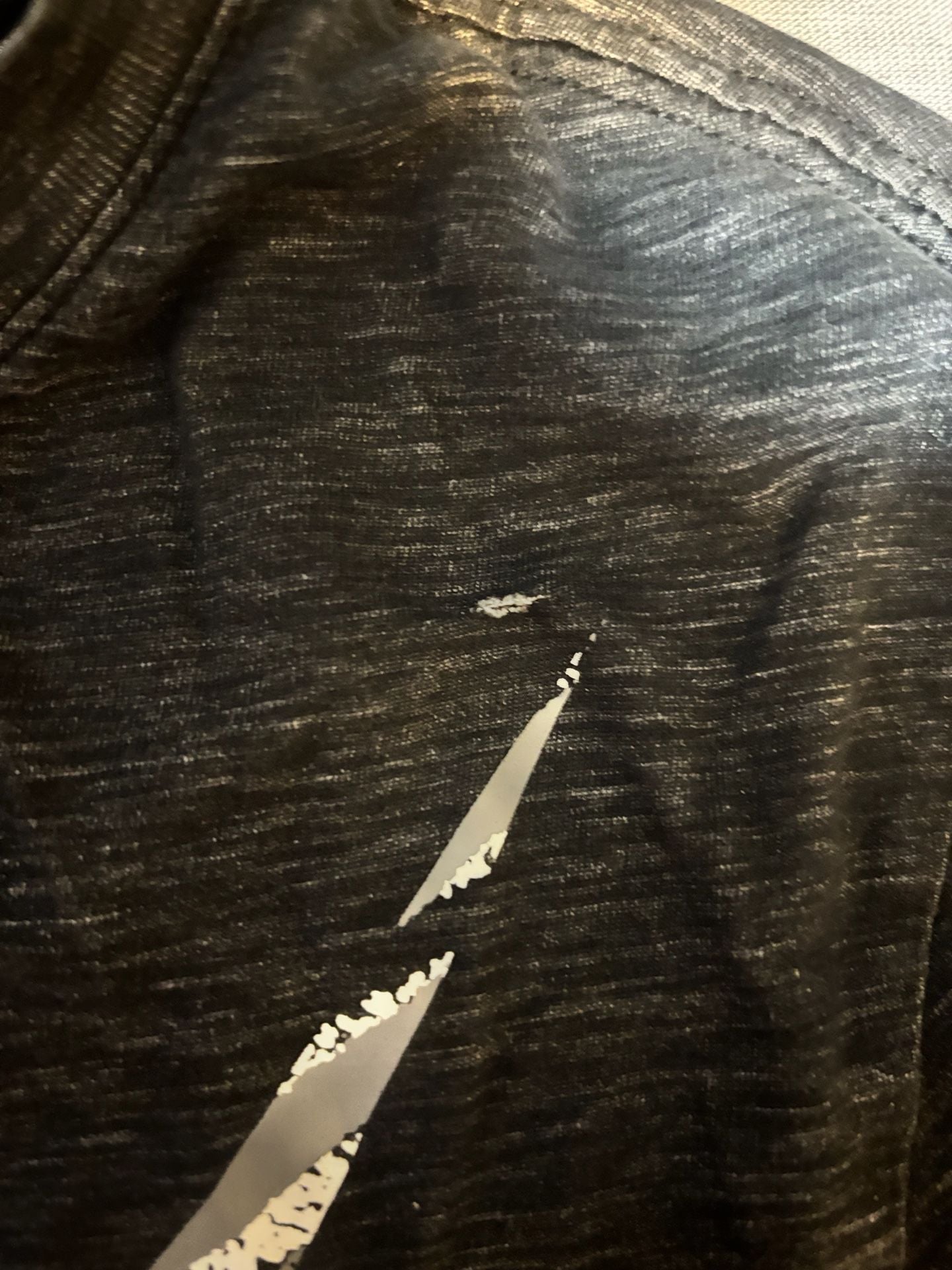 Nike Tee Dri-Fit Big Swoosh Long Sleeve Athletic Shirt - has staining 10