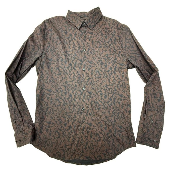 H&M Mens Slim Fit Long Sleeve Button Up Shirt Size M