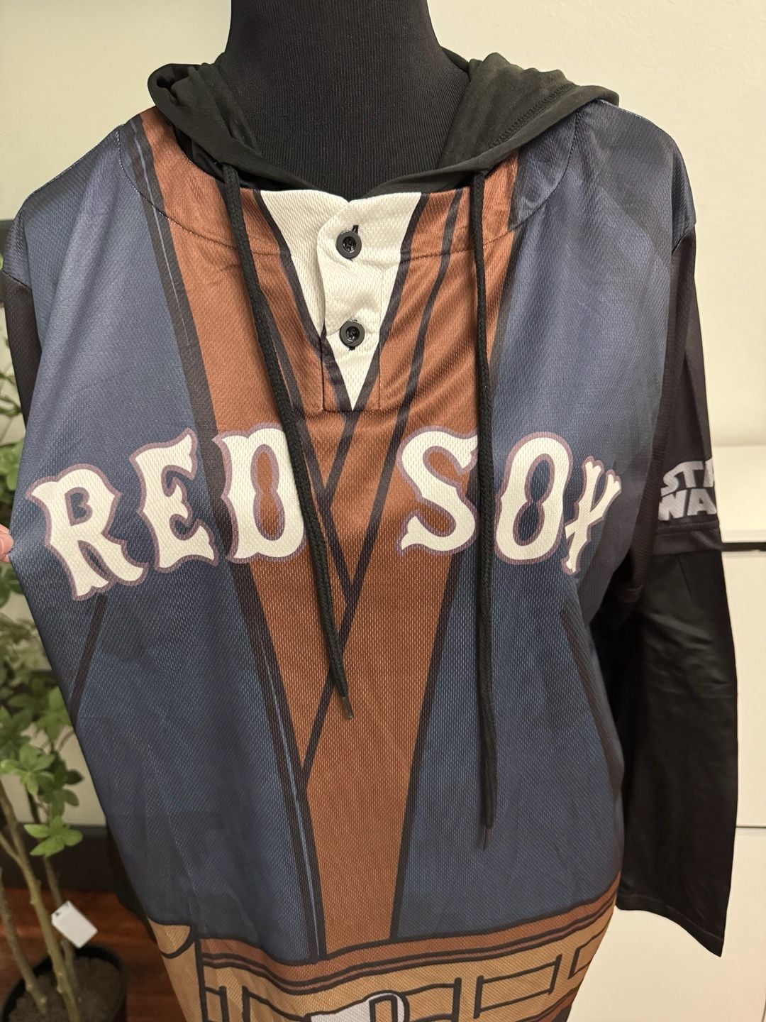 Boston Red Sox Star Wars Night Jedi Promo Jersey Hoodie Adult Medium 2