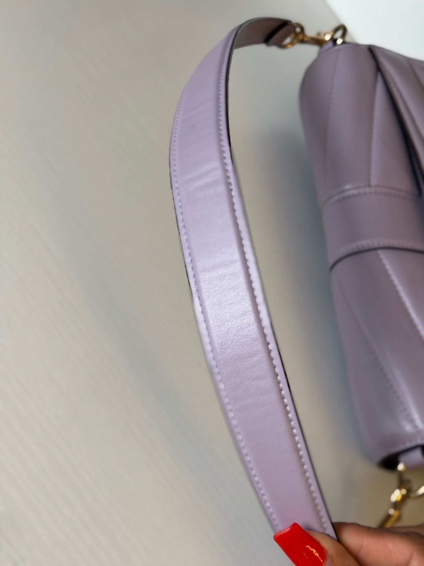 Coach Georgie Quilted Shoulder Crossbody Bag Lavender Leather 9