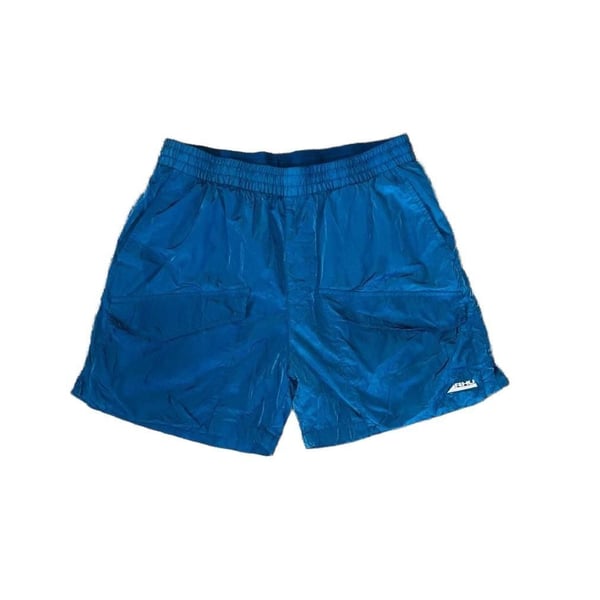 Zara x Rhuigi RHU Limited Edition Cargo Pocket Nylon Shorts Blue Mens Size L