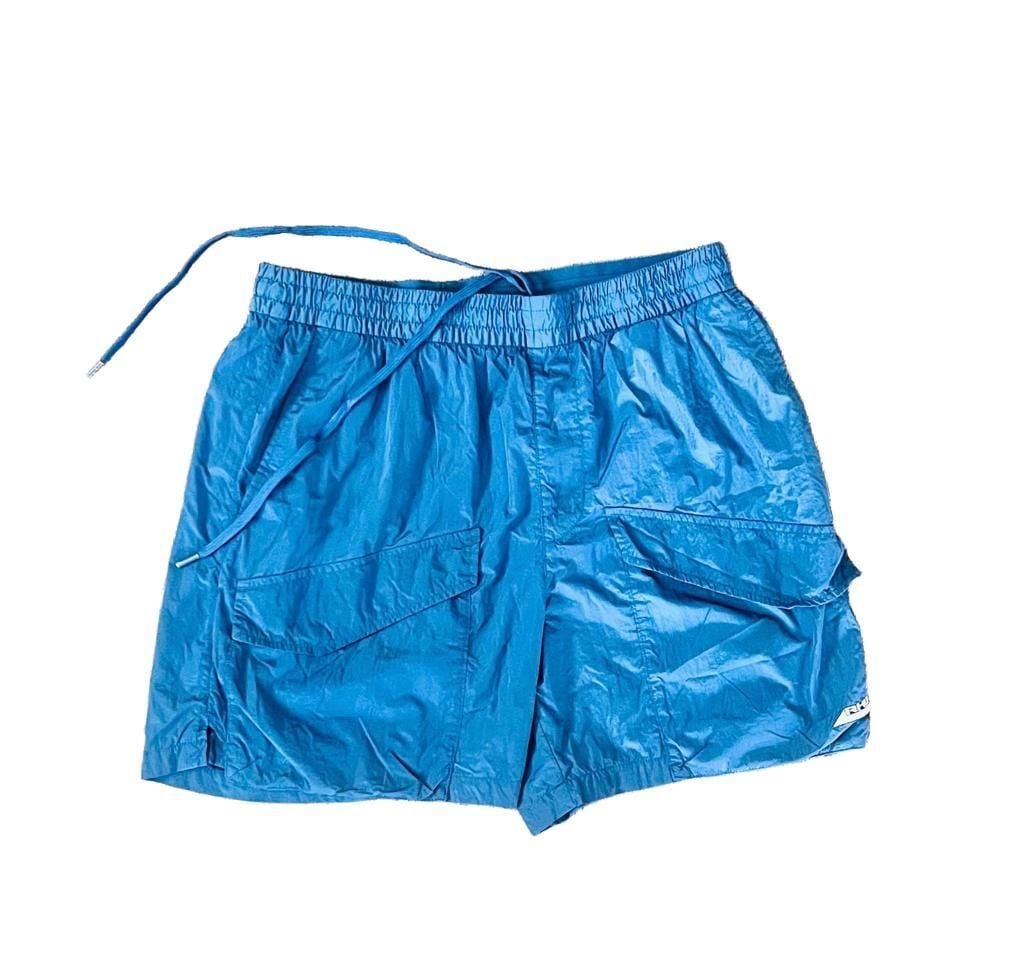 Zara x Rhuigi RHU Limited Edition Cargo Pocket Nylon Shorts Blue Mens Size L 10