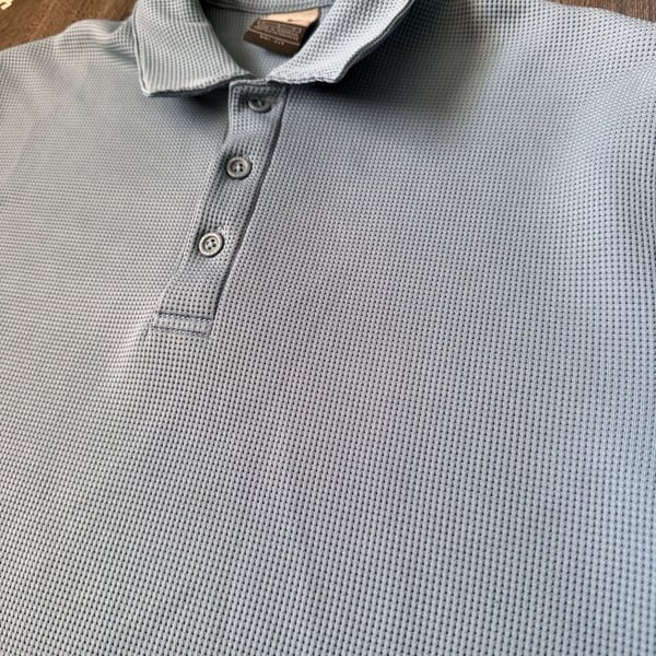 Nike Tennis Court Dri-Fit Waffle Knit Polo Shirt Men's Size Large Light Blue