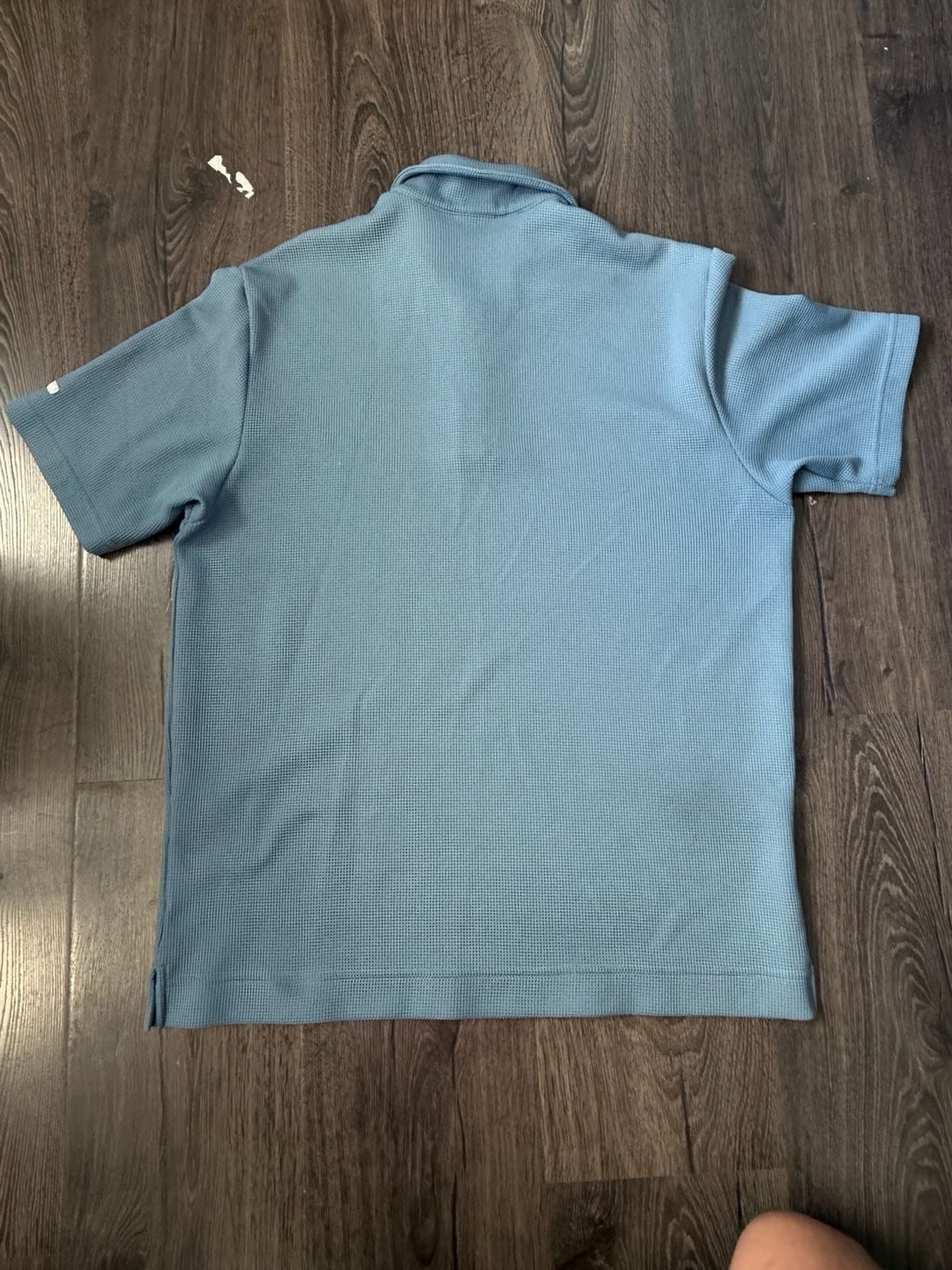 Nike Tennis Court Dri-Fit Waffle Knit Polo Shirt Men's Size Large Light Blue 8