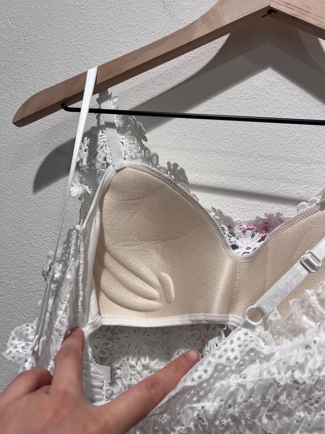White Lace Crop Top with 3D Floral Beads and Sequins Handmade fits S to M 5