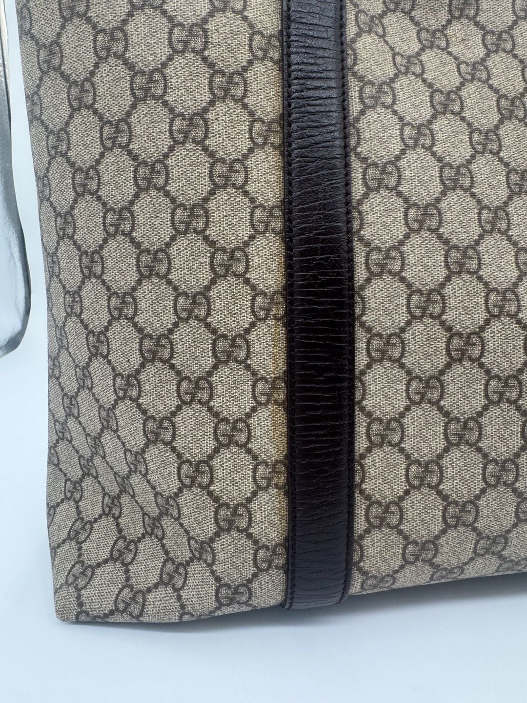 Gucci GG Supreme Joy Tote Large Beige Brown Monogram Shoulder Bag 114288 7