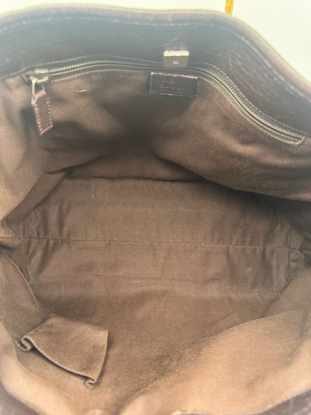 Gucci GG Supreme Joy Tote Large Beige Brown Monogram Shoulder Bag 114288 10