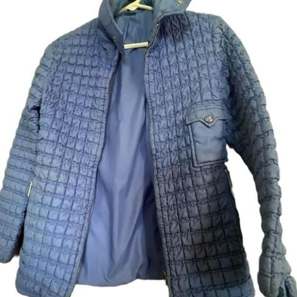 Eisbär Austria Vintage Blue Quilted Zip-Up Jacket