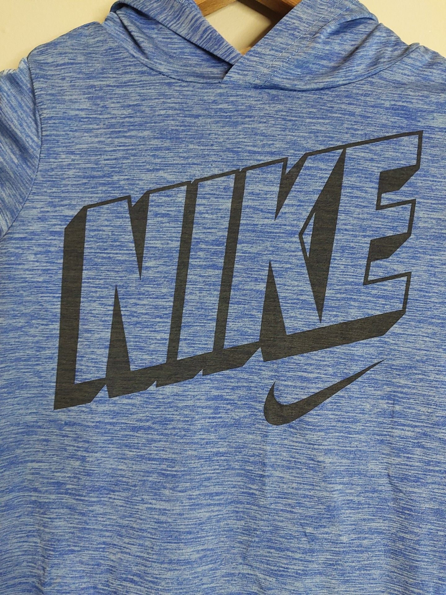 Nike Dri-FIT Blue Youth Boys Size 5 Pullover Long Sleeve Hoodie Sweatshirt 6