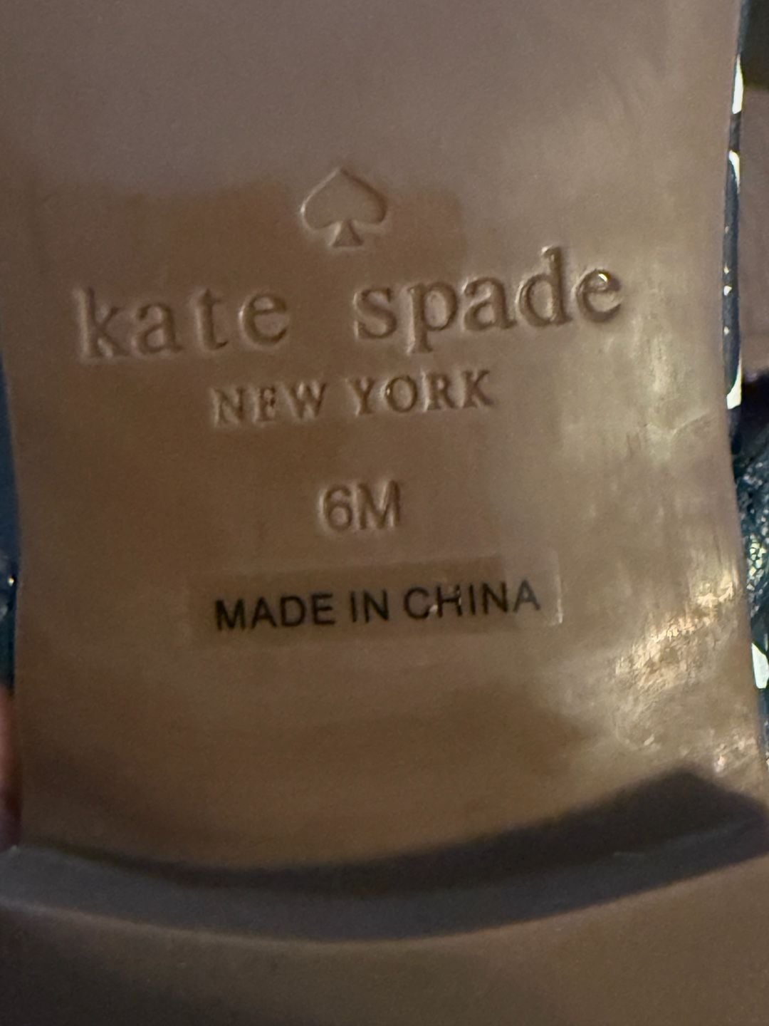Kate Spade New York Mystic Bow Thong Sandals Navy Blue White Size 6M 5