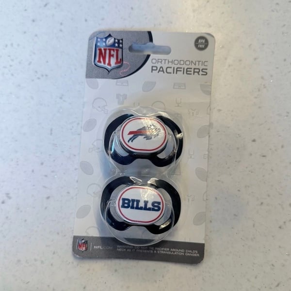Baby Fanatic NFL Buffalo Bills 2-Pack Orthodontic Pacifiers BUB2000