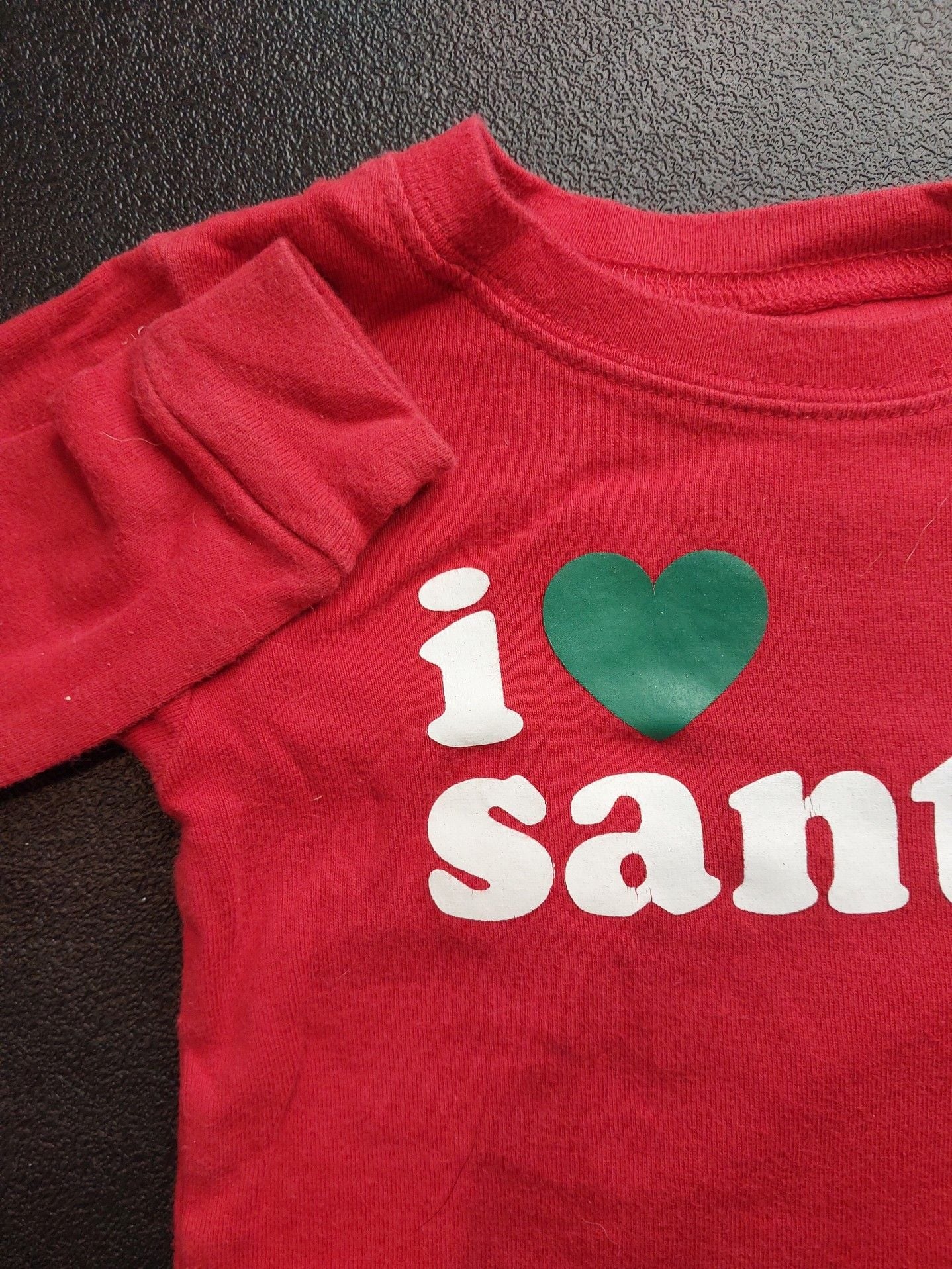 Carter's Toddler Red I Love Santa Graphic Long Sleeve Tee Size 2T 2