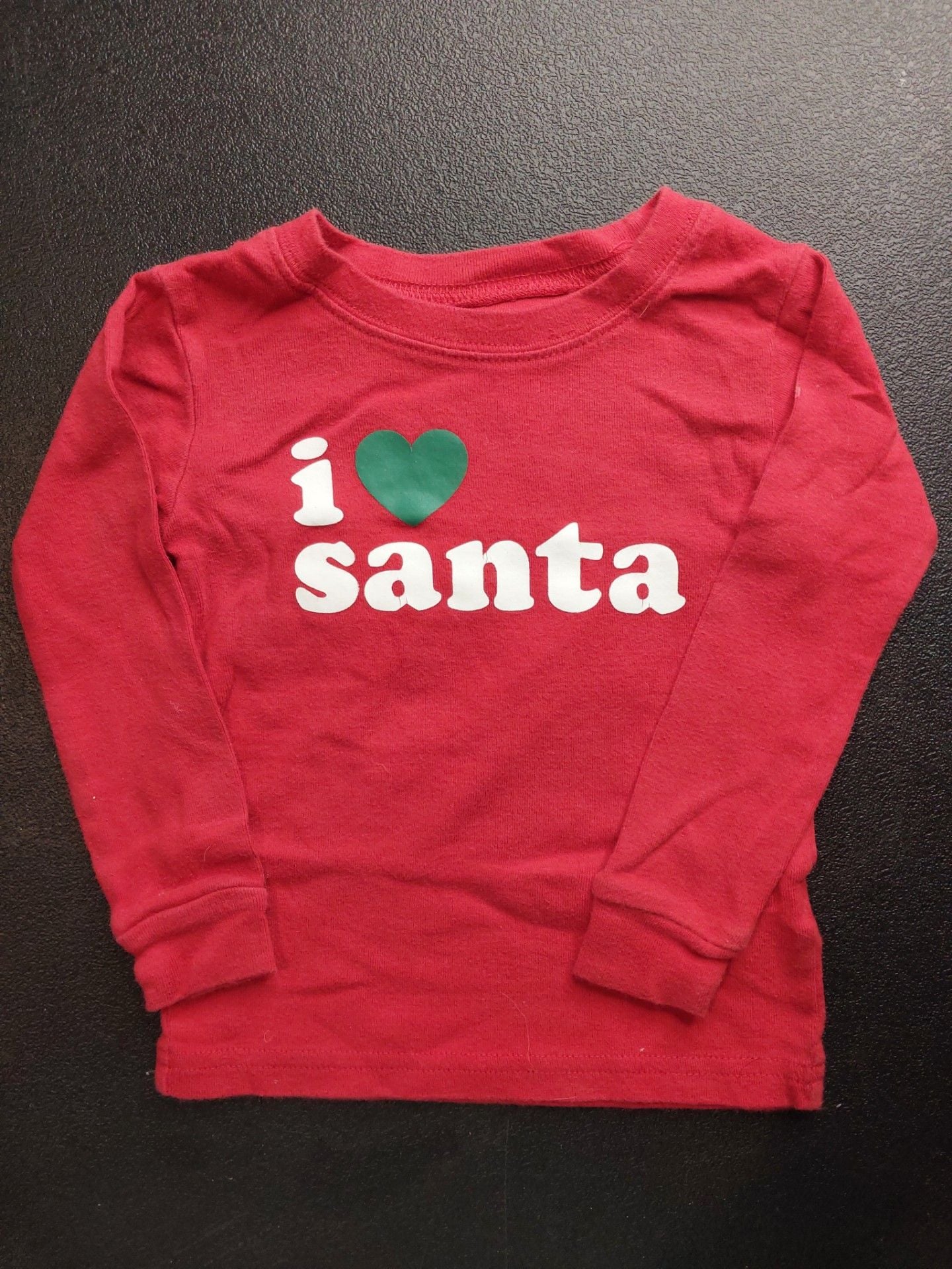 Carter's Toddler Red I Love Santa Graphic Long Sleeve Tee Size 2T 3