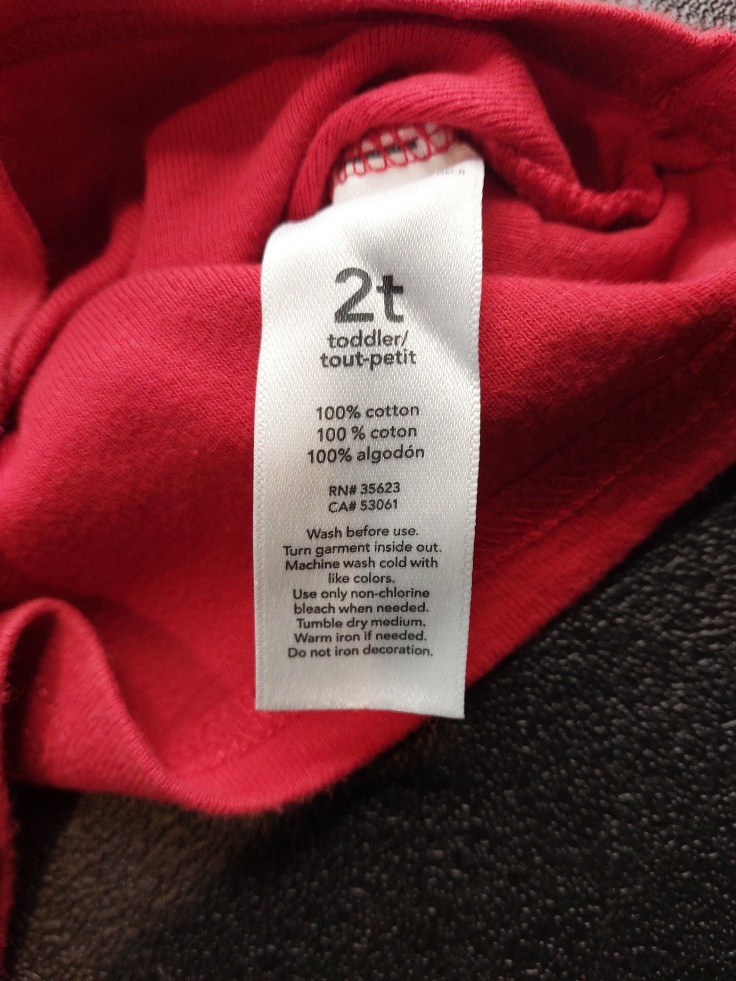 Carter's Toddler Red I Love Santa Graphic Long Sleeve Tee Size 2T 6