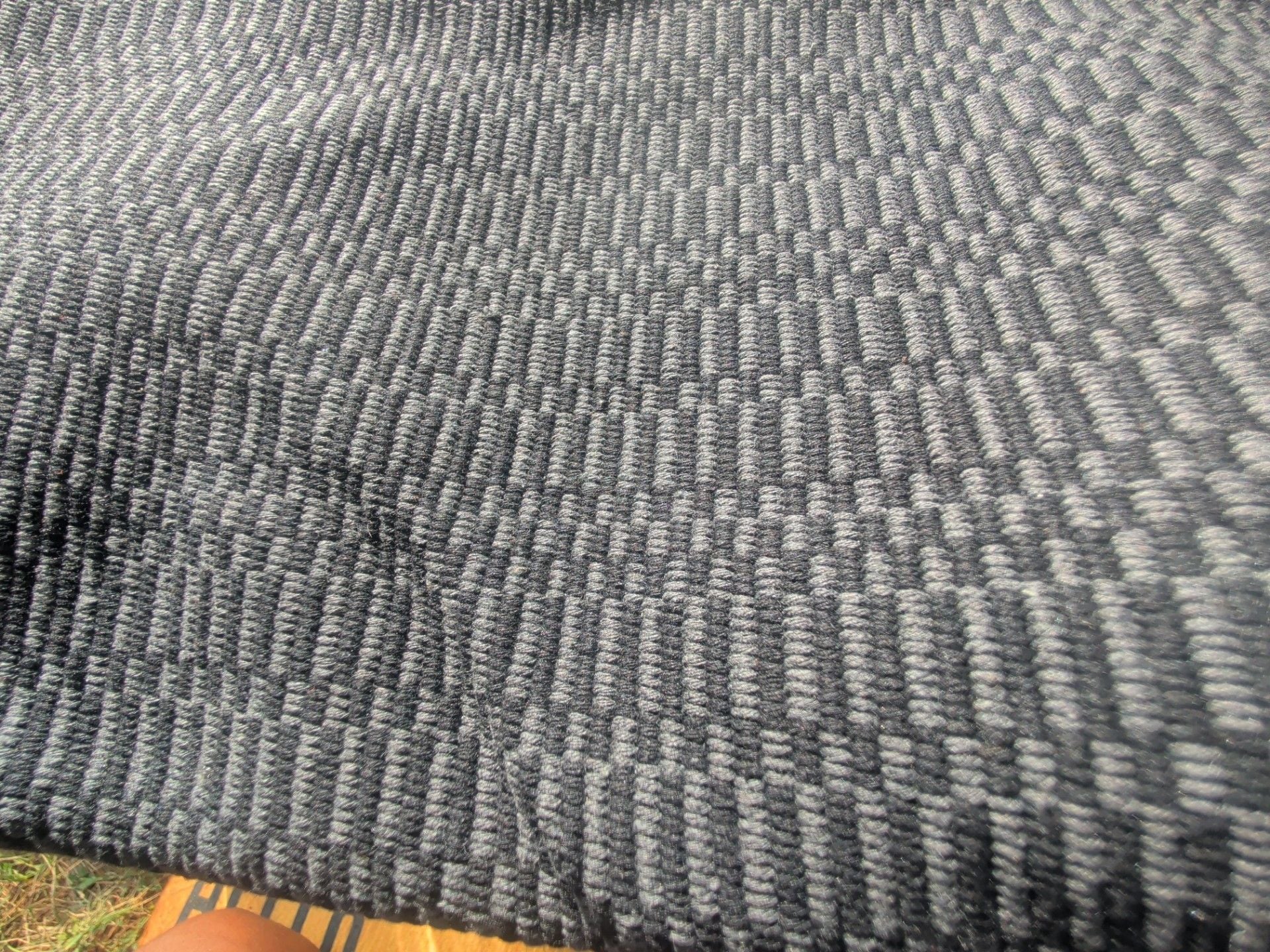 KOZYFLY Washable Runner Black/Charcoal Grey Entryway Rug 1