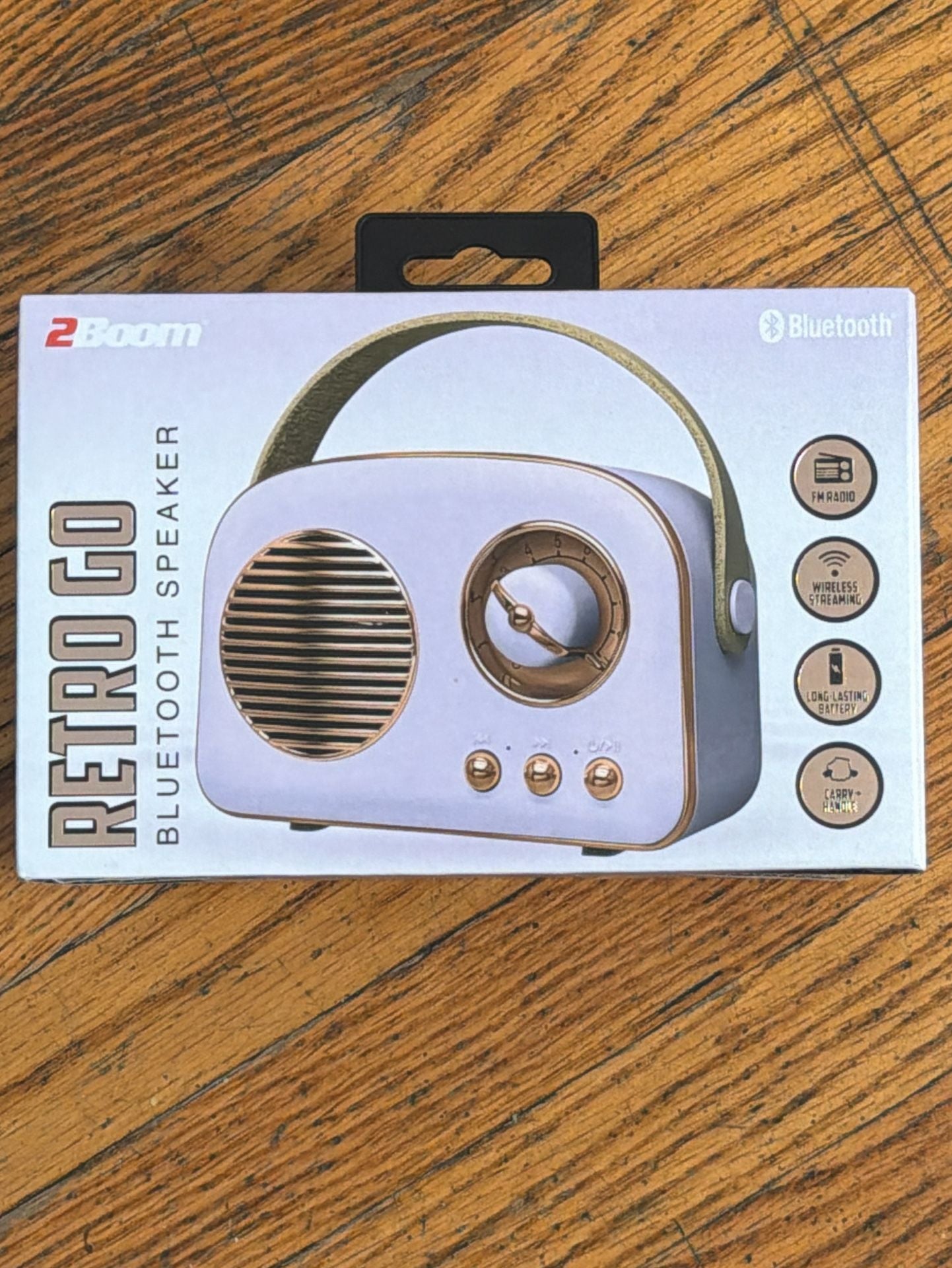 2Boom Retro Go Bluetooth Speaker BT112PP Purple 1