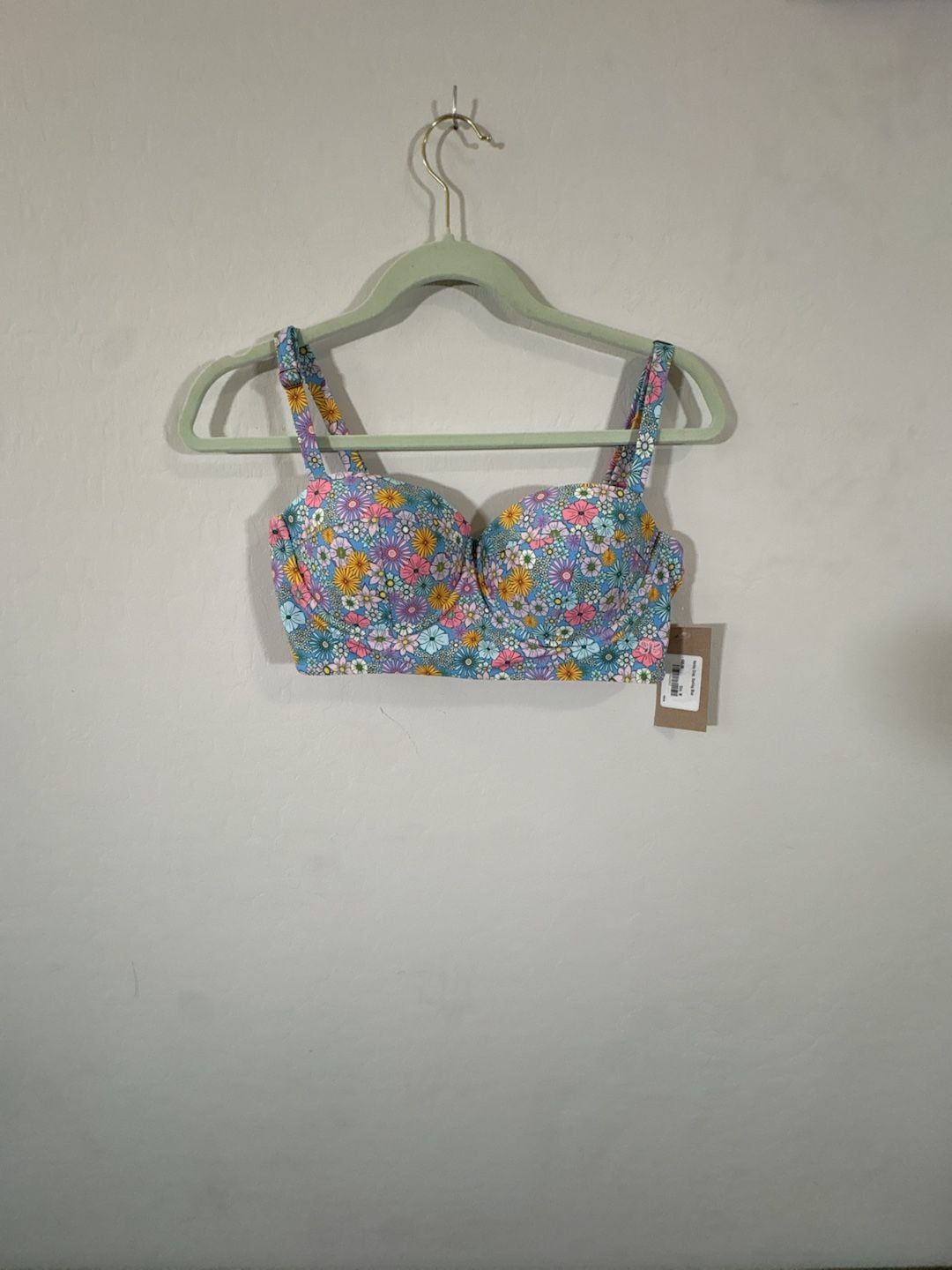 Albion Hailey Crop Darling Blue Swim Top Size M 2
