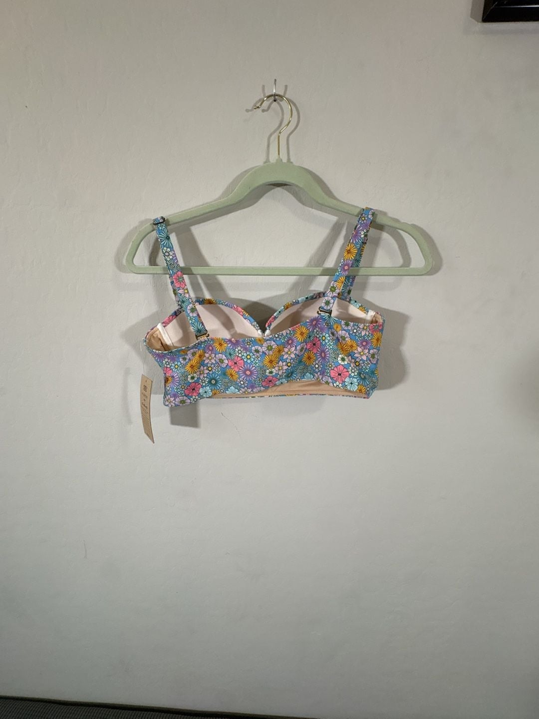 Albion Hailey Crop Darling Blue Swim Top Size M 3