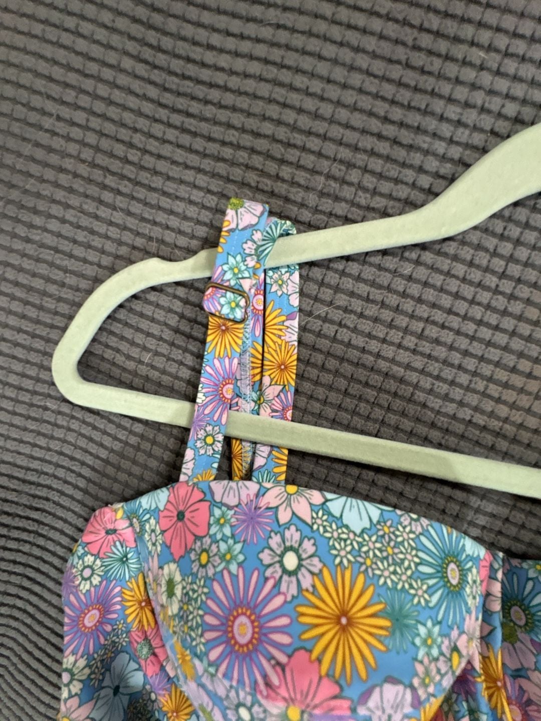 Albion Hailey Crop Darling Blue Swim Top Size M 4