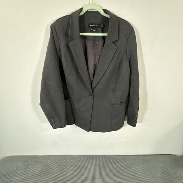 Studio by Torrid Gray Crepe One Button Blazer Jacket Size 3