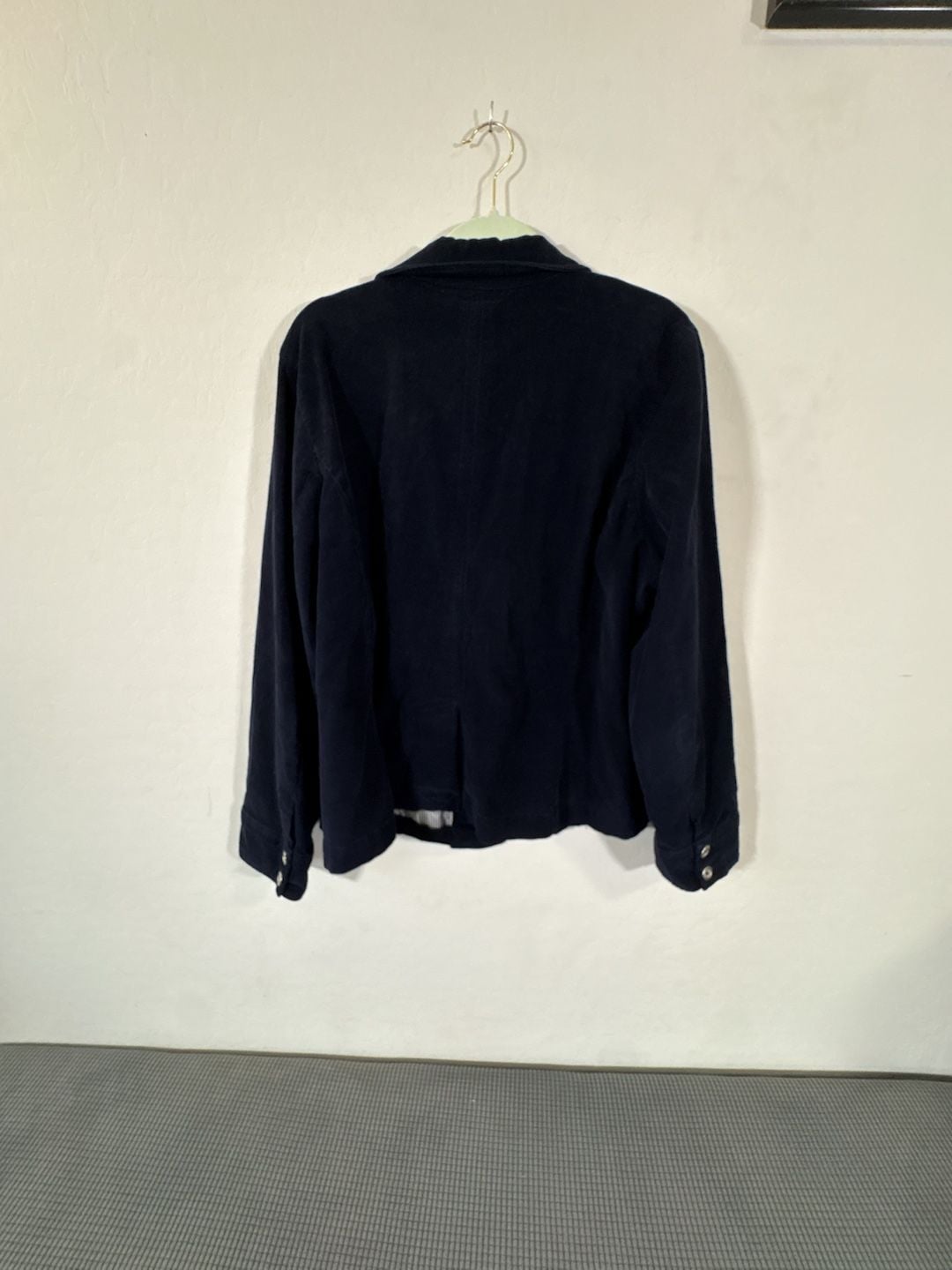 Lane Bryant Navy Blue Corduroy Single Button Blazer Size 20 3