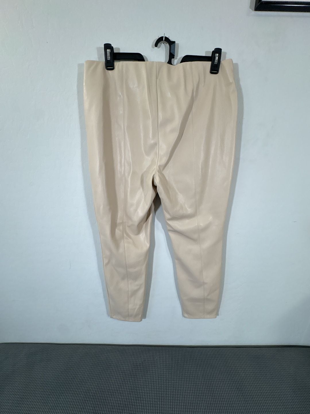Marc New York Andrew Marc Full Control Waistband Faux Leather Pants Latte XL 3