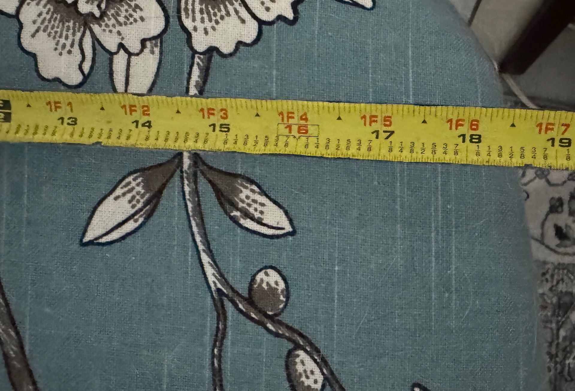 One of a kind Vintage Style Floral Print Upholstered Footstool with Cabriole Legs 13