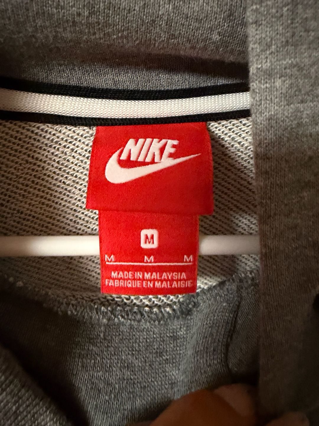 Nike Men's Gray Modern French Terry Pullover Hoodie Size Medium 5